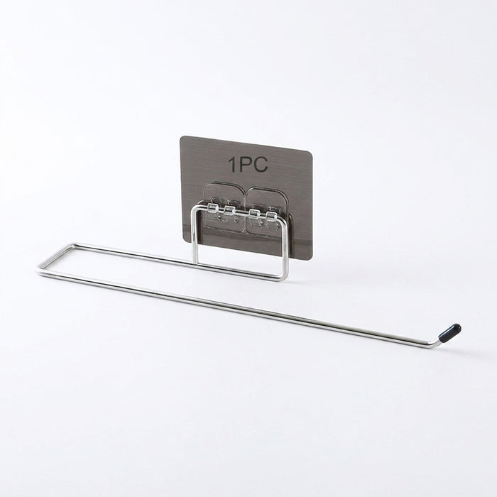 Drill-Free Stainless Steel Wall-Mounted Paper Towel & Toilet Roll Holder