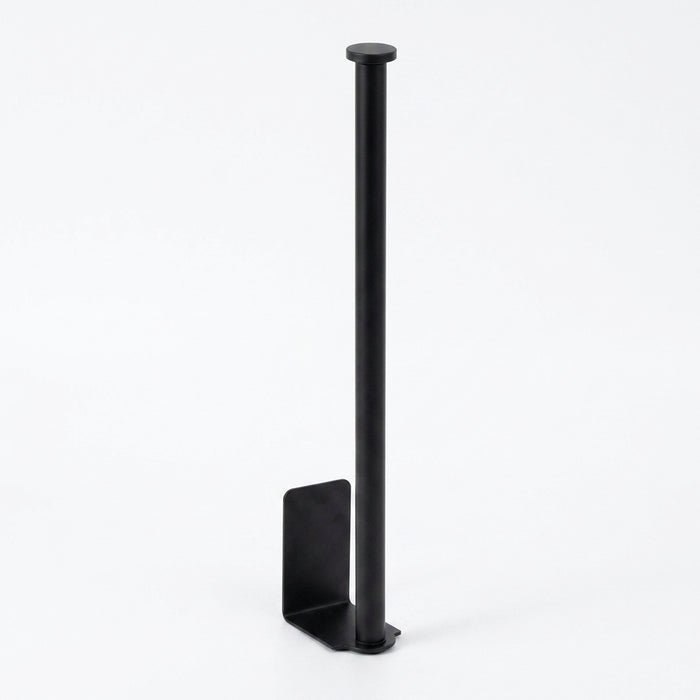 Adhesive Stainless Steel Paper Towel & Toilet Roll Holder — Black or Silver (S/M/L)
