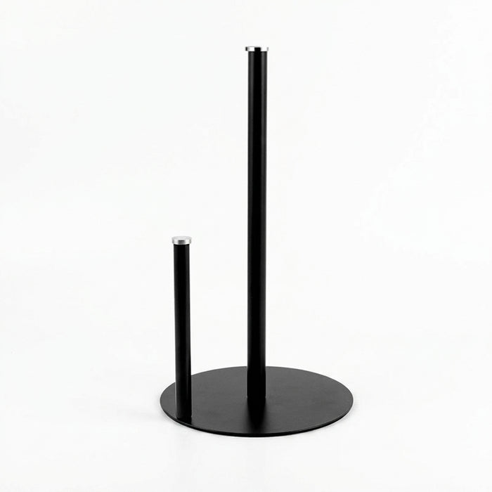Paper Towel Holder — Weighted Base Countertop Roll Organiser (Black)