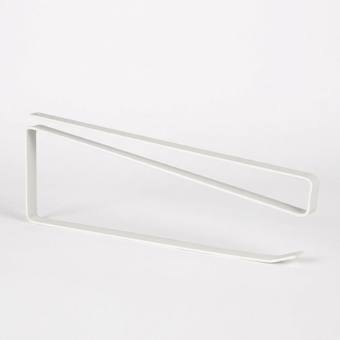 Punch-Free Over-Cupboard Paper Towel & Toilet Roll Holder – Hanging Kitchen Rack (Black/White)