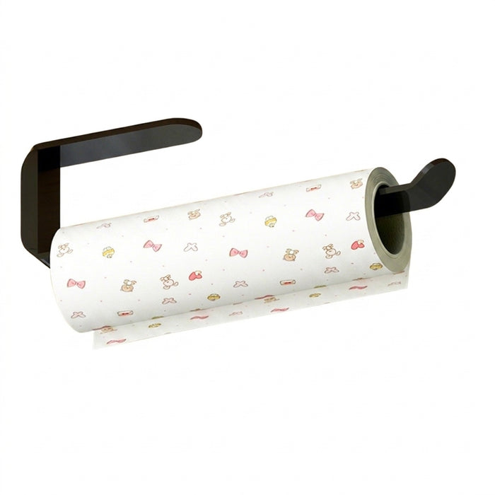 Self‑Adhesive Wall‑Mounted Tissue & Towel Holder — Space‑Saving No‑Drill (White/Black)