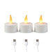 Rechargeable LED Tea Candles — Warm Yellow Flameless Pillars (1–4 pcs)