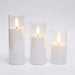 Acrylic Flameless Flickering Candles with Remote & Timer — Battery LED Pillars