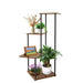 4-Tier Wood & Metal Plant Stand – Indoor & Outdoor, 80 x 30 x 30 cm