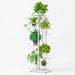 Metal Plant Stand — 4/6/8-Tier Flower Pot Rack, White or Dark Grey