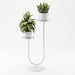 Metal Vertical Plant Stand with Dual Holders – Pot Rack for Living Room, Balcony & Office
