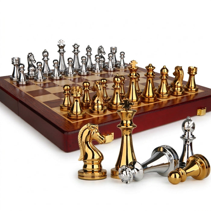 Pro Metal Magnetic Chess Set – Folding Travel Board for Adults & Kids