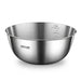 304 Stainless Steel Mixing Bowl (16–30cm) — LFGB Certified with Measuring Scale
