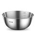 304 Stainless Steel Mixing Bowl (16–30cm) — LFGB Certified with Measuring Scale