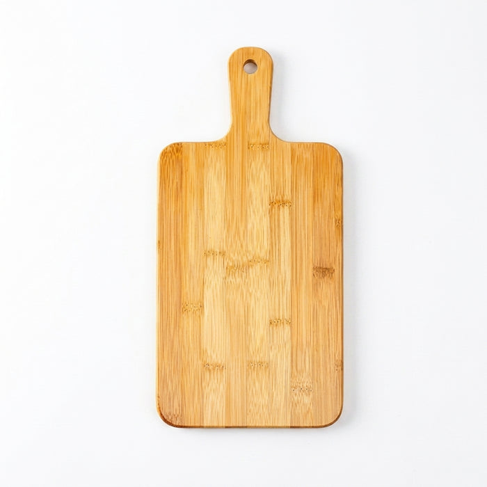 Bamboo Cutting Board with Handle — 11 x 5 inch Wooden Serving & Chopping Board