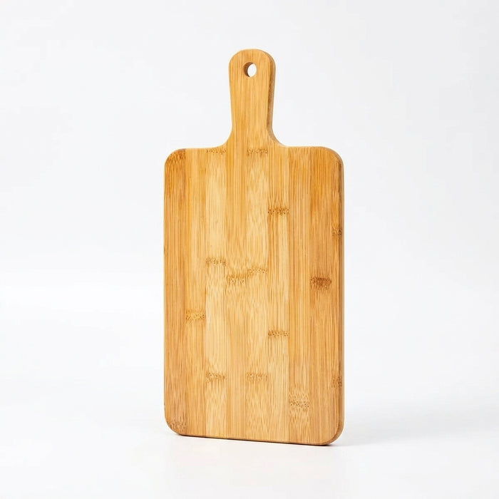 Bamboo Cutting Board with Handle — 11 x 5 inch Wooden Serving & Chopping Board