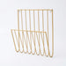 Wall-Mounted Iron File Holder — Single-Tier Magazine & Letter Rack (Gold or Black)