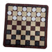 Portable Checkers Set – Wood-Grain Board (24 × 24 cm) with 24 Pieces