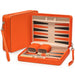 Travel Chess & Backgammon Set with Acrylic Pieces in Leather Case, 25 x 19 x 6 cm