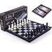 25cm Foldable Magnetic 3-in-1 Game Board — Chess, Checkers & Backgammon