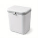 Space-Saving Wall-Mounted Kitchen Bin — Durable Plastic, White or Yellow