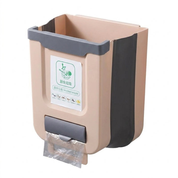 Collapsible Hanging Kitchen Bin — Cabinet Door & Wall Mounted, 7L/10L