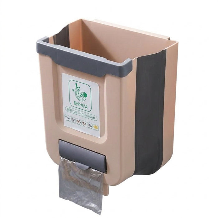 Collapsible Hanging Kitchen Bin — Cabinet Door & Wall Mounted, 7L/10L