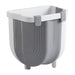 Folding Wall-Mounted Kitchen Bin — Small & Large, Plastic, Grey/Purple/Blue