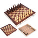 3-in-1 Travel Games Set — Chess, Backgammon & Checkers (Five Sizes)