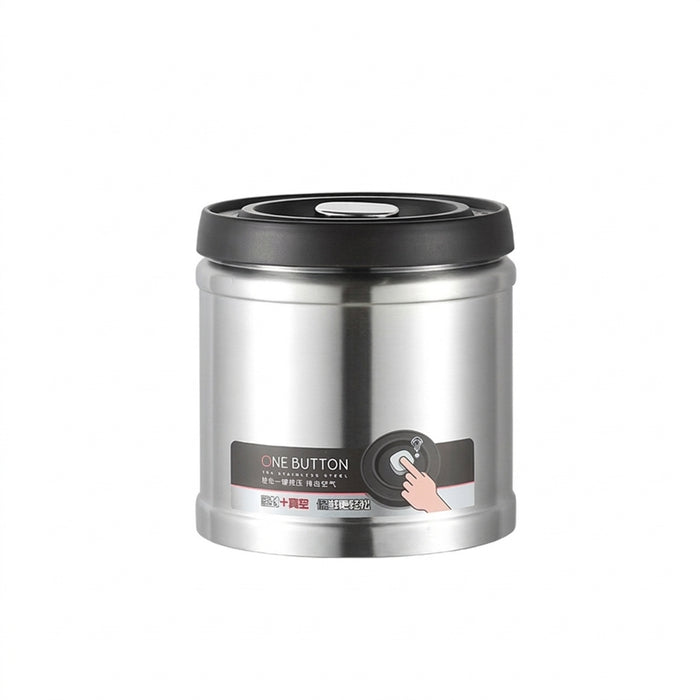 Vacuum-Sealed Stainless Steel Food Jar — Airtight Coffee & Grain Storage (750, 1100, 1600ml)