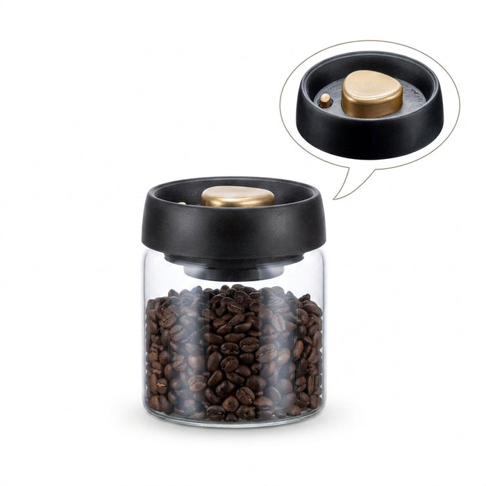 Vacuum-Sealed Glass Food Storage Jar for Coffee & Tea