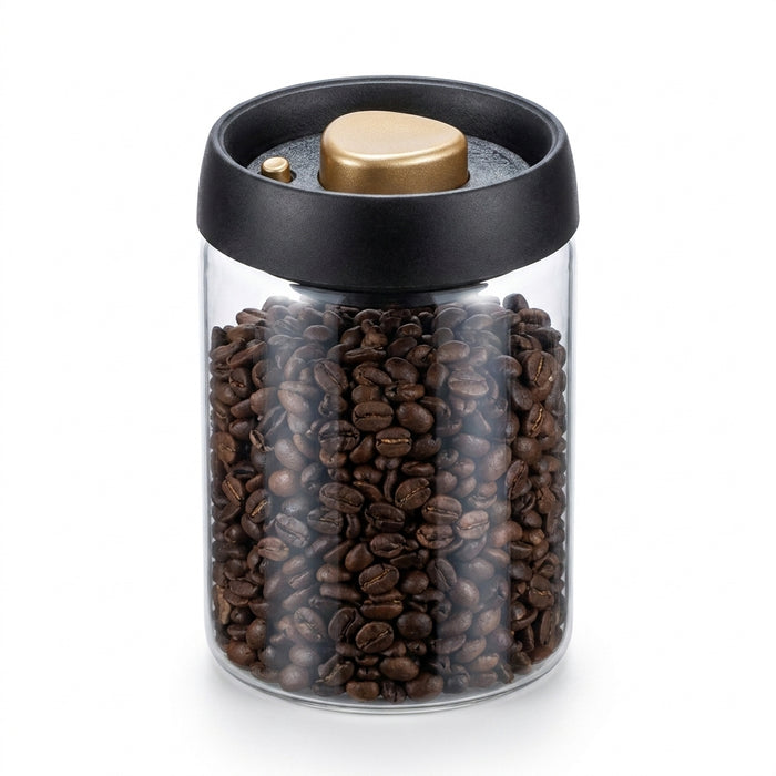 Vacuum-Sealed Glass Food Storage Jar for Coffee & Tea