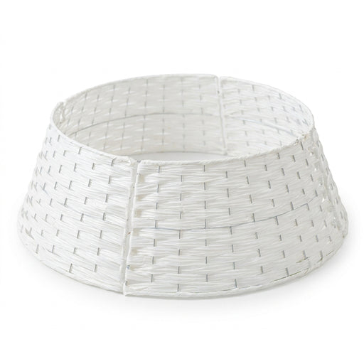 Retro Round Christmas Tree Skirt Basket Collar